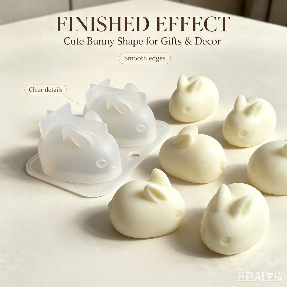 Soap Making Instructions - 3D 미니 토끼 실리콘 몰드 식품