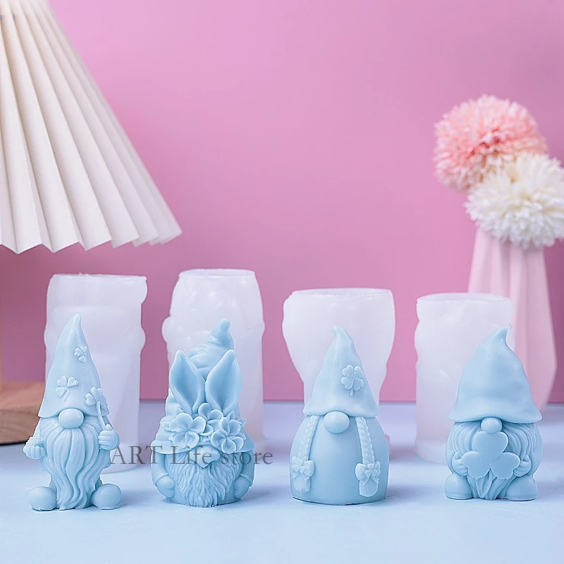 Soap Making Gifts - 크리스마스 난쟁이 실리콘 양초 금형 3d