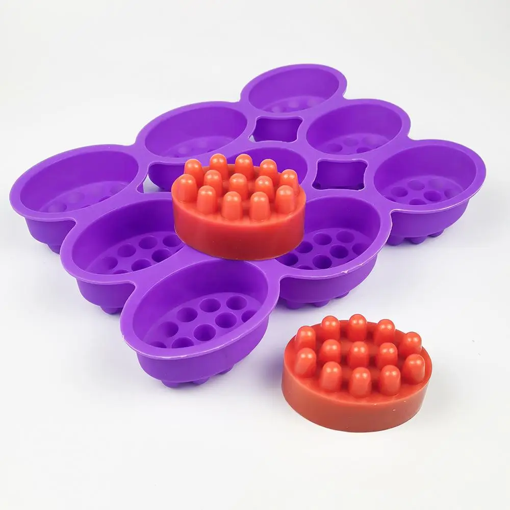 Soap Making Kit For Beginners - 2 홀 실리콘 비누 금형 타원형