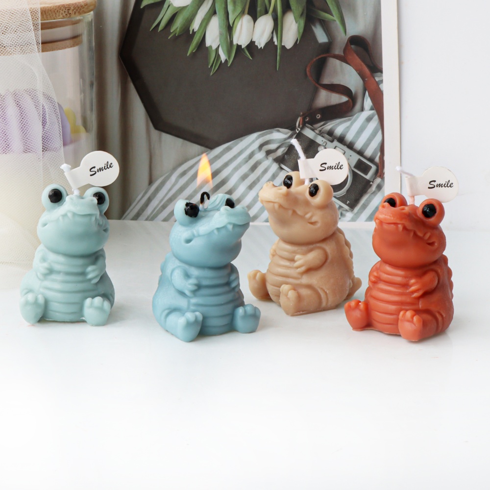 Soap Making Gifts - 3D 귀여운 악어 양초 실리콘 몰드