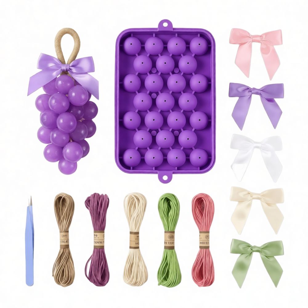 Soap Making Gifts - 포도 모양 실리콘 몰드, 과일 모양