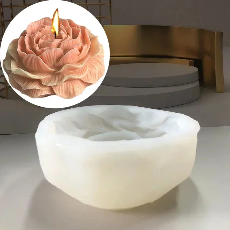 Soap Making Diy Kit - 특대형 3D 꽃 캔들 실리콘 몰드