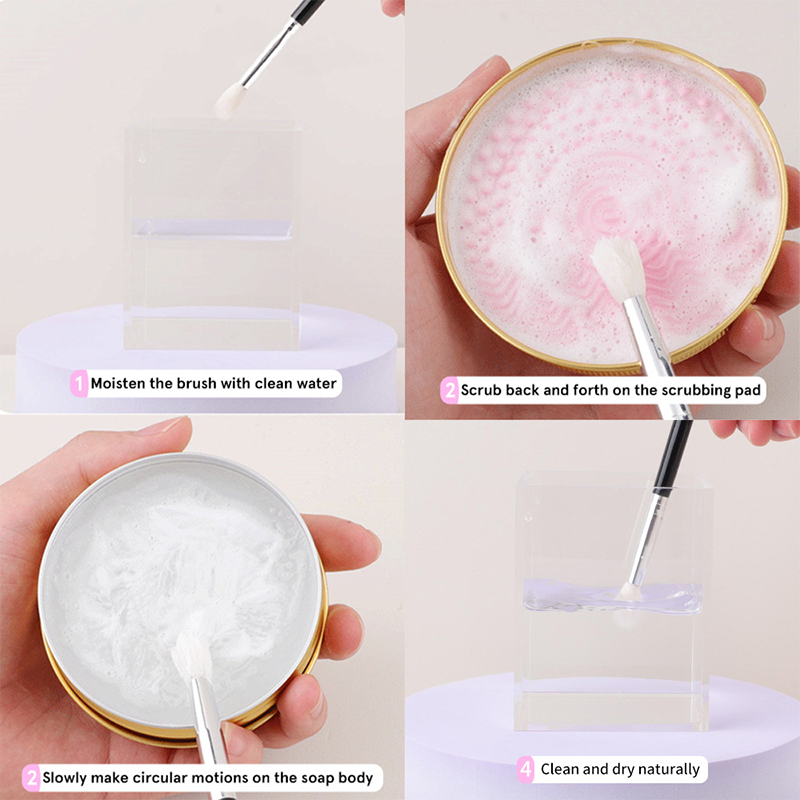 50g 꿀 복숭아 실리콘 메이크업 브러쉬 클리너 비누  - Soap Making Ins 리뷰 및 가격