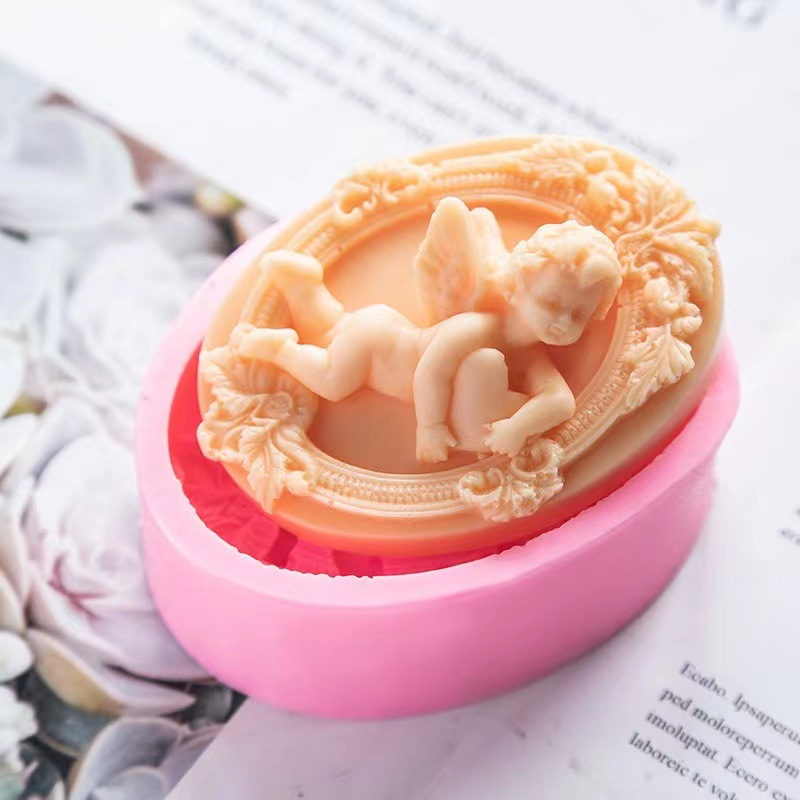 천사 어린이 모양 실리콘 비누 몰드, 수제 타원형 석고 - Soap Making Gifts 리뷰 및 가격